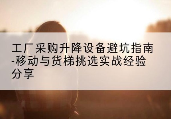 额济纳旗移动式升降机怎么选-工厂采购升降设备避坑指南-移动与货梯挑选实战经验分享