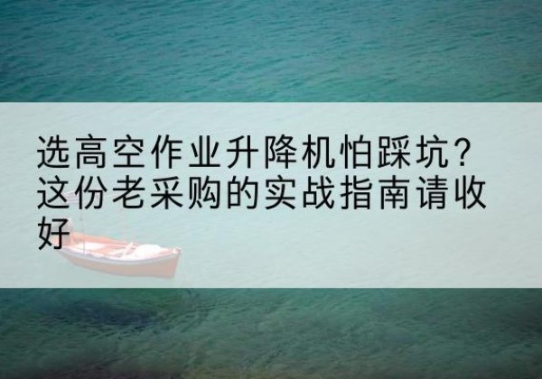 额济纳旗高空作业升降机厂家推荐-选高空作业升降机怕踩坑？这份老采购的实战指南请收好